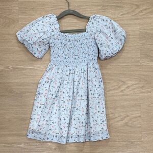 Adorable Puff Sleeve Floral Dress for Kids